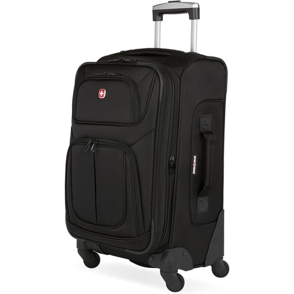 Swissgear 6283 21" Expandable Carry-On Spinner Luggage - Black - New in the Box - Picture 3 of 6